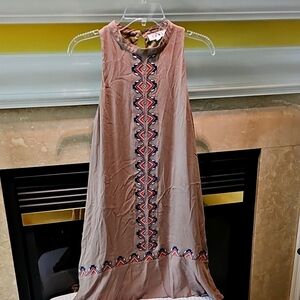 Thml Embriodered Dress Full Lined Size Large
